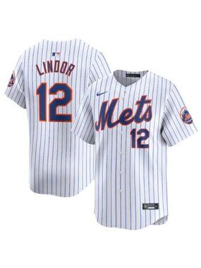 12 Francisco Lindor White Stitched Jersey